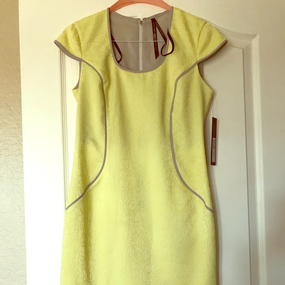 NWT Marc New York yellow and grey dress